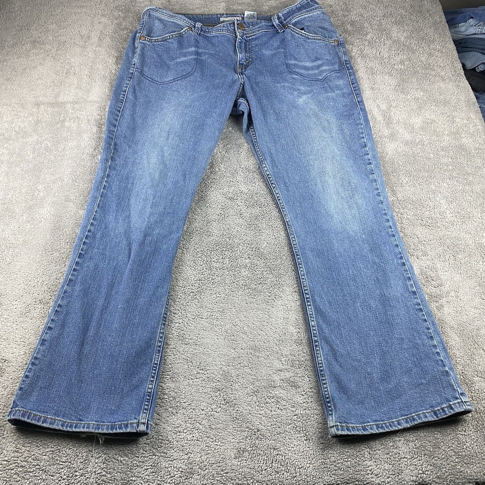 Levis 504‎ Slouch Flare Denim Jeans Womens JR 18M Blue Medium Wash Mid Rise VTG